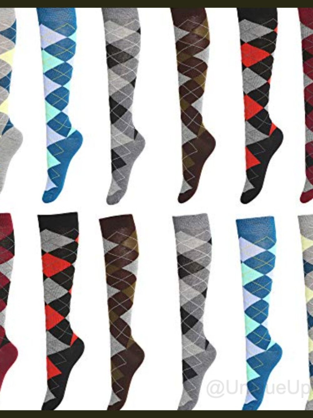 Gelante 12 Pairs Women Knee High Socks Cotton Spandex
